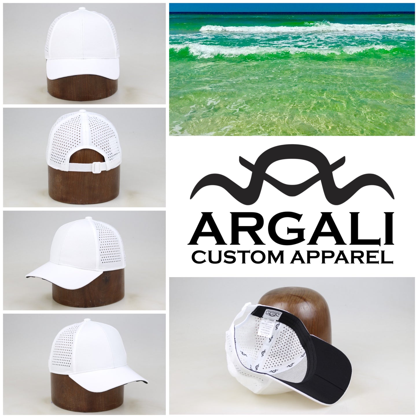 HARD SHELL, SIX PANEL, LASER-CUT HOLES, UNDERPOCKETS HAT